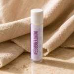 Single Wintergreen handmade lip balm tube by Plumera Essentials