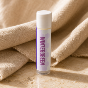 Single Wintergreen handmade lip balm tube by Plumera Essentials