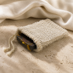 Natural sisal fiber soap saver bag by Plumera Essentials