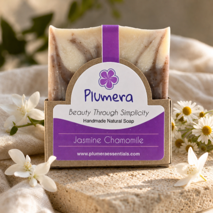 Jasmine Chamomile handmade soap bar by Plumera Essentials