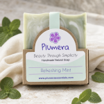 Refreshing Mint handmade soap bar by Plumera Essentials