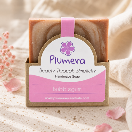 Bubblegum handmade soap bar by Plumera Essentials