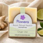 Ginger Lime handmade soap bar by Plumera Essentials