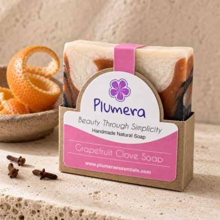 Grapefruit Clove natural soap by Plumera Essentials