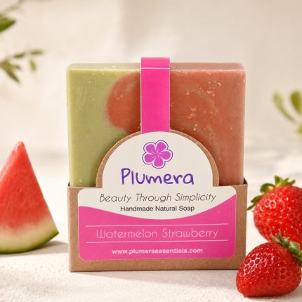 Watermelon Strawberry handmade soap by Plumera Essentials