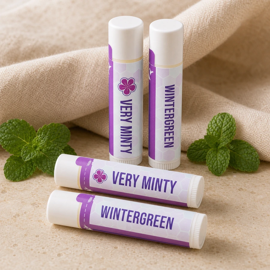 Plumera Essentials Very Minty and Wintergreen lip balms
